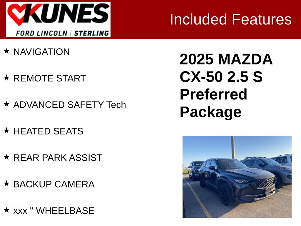 Certified 2025 Mazda CX-50 2.5 S Preferred Package SUV