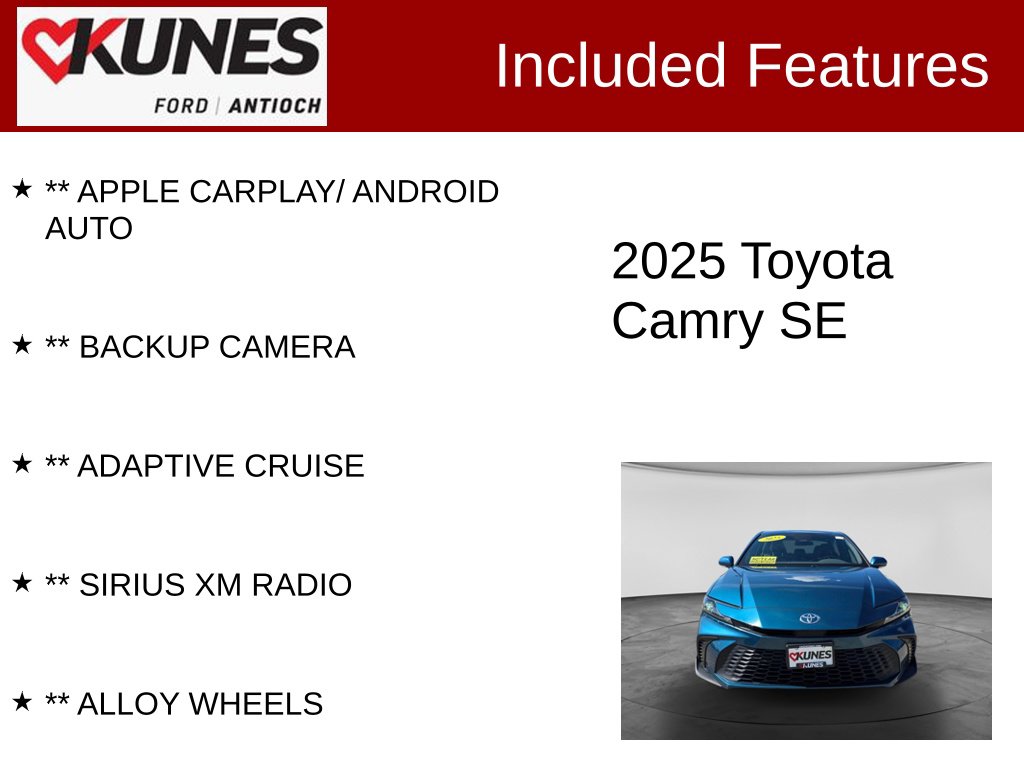 Used 2025 Toyota Camry SE Sedan