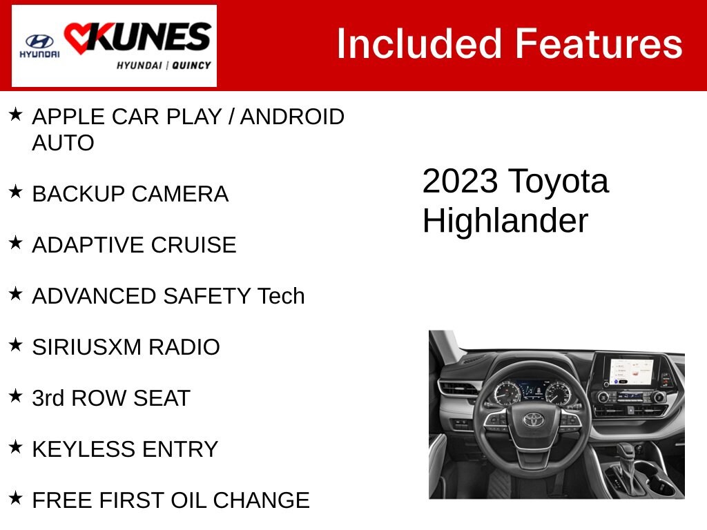Used 2023 Toyota Highlander L SUV