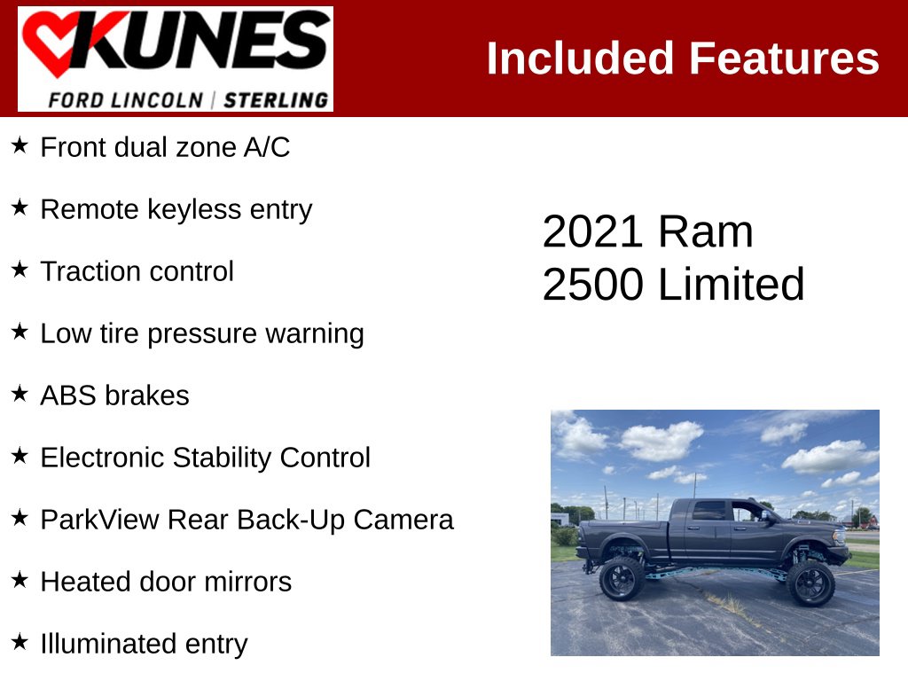 Certified 2021 Ram 2500 Limited Stryker Custom Lift / Carbon 2.5 Suspensio Truck