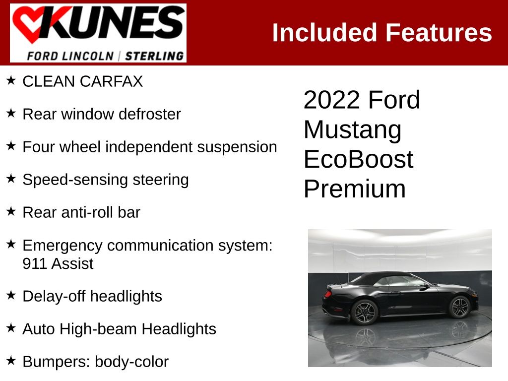 Certified 2022 Ford Mustang Ecoboost Premium Convertible