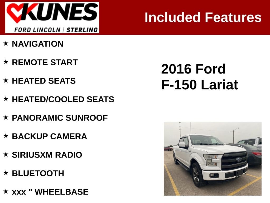 Used 2016 Ford F-150 Lariat Truck