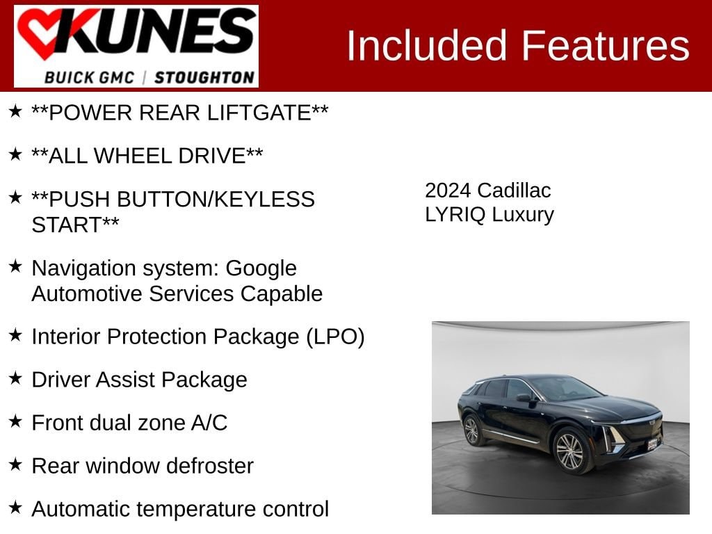 Used 2024 CADILLAC LYRIQ Luxury 1 SUV