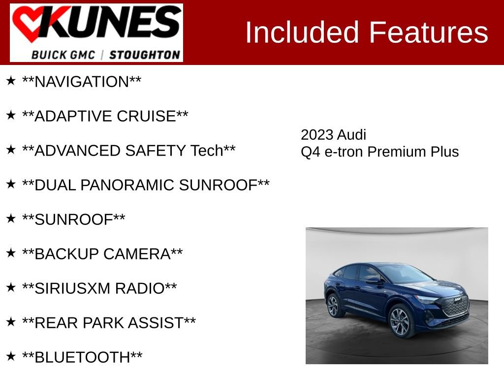 Used 2023 Audi Q4 e-tron Sportback Premium Plus