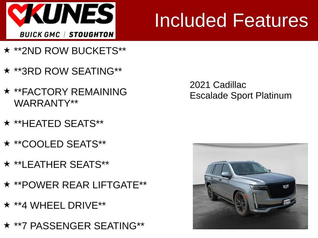 Used 2021 CADILLAC Escalade Sport Platinum SUV
