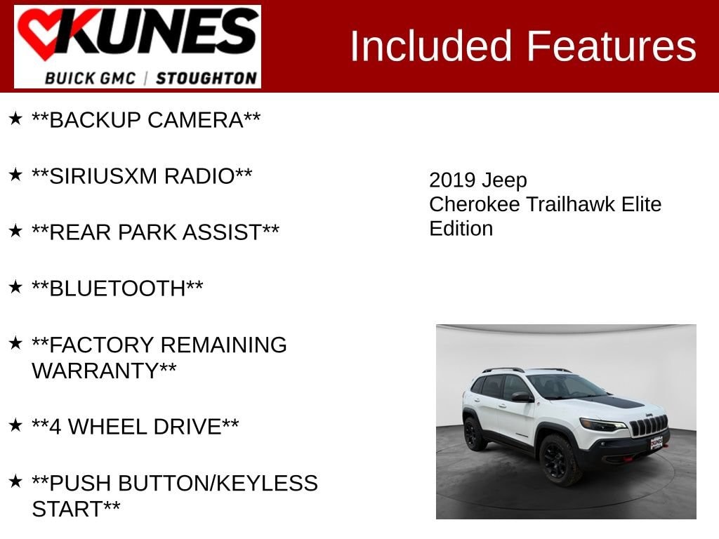 Used 2019 Jeep Cherokee Trailhawk Elite