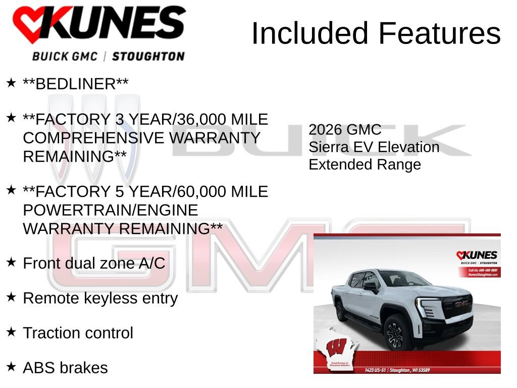 Used 2026 GMC Sierra EV Elevation Extended Range Truck