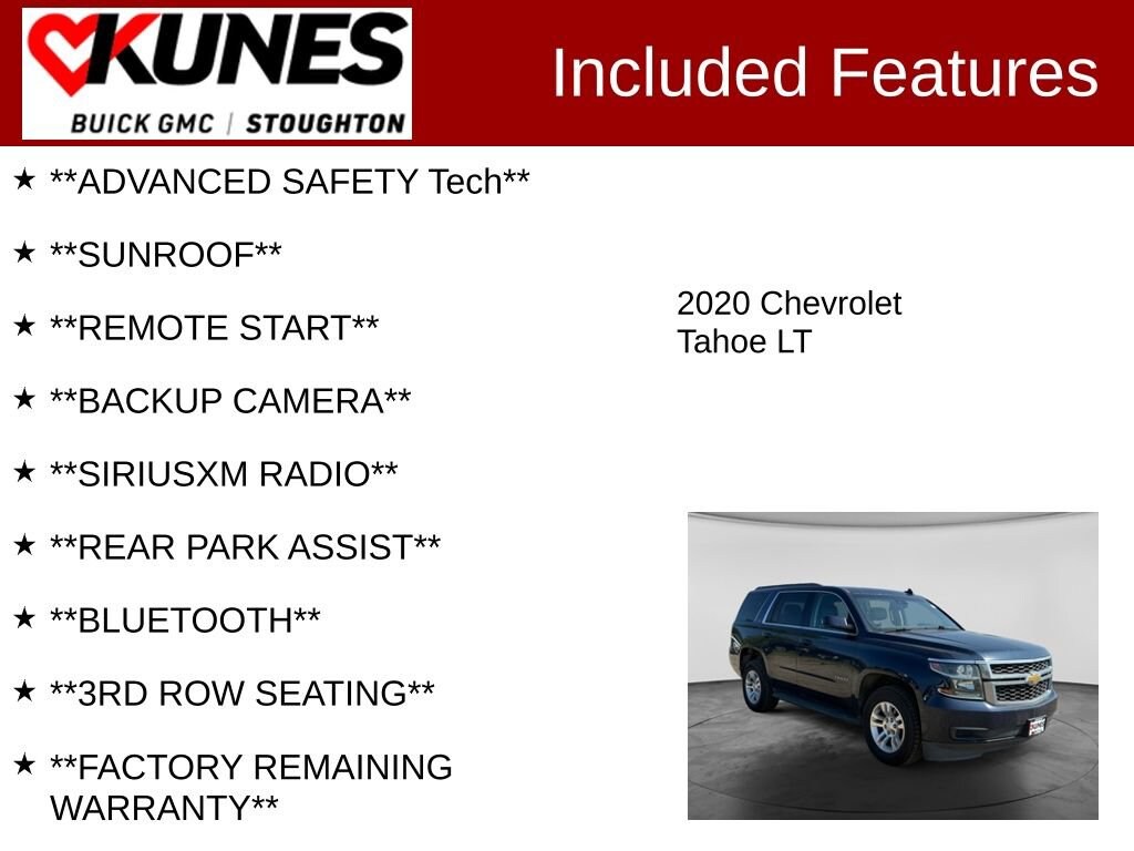 Used 2020 Chevrolet Tahoe LT SUV