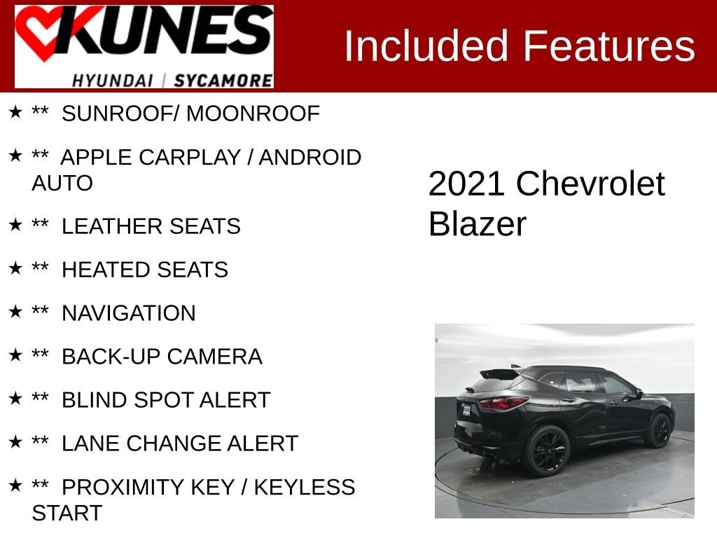 Used 2021 Chevrolet Blazer RS SUV