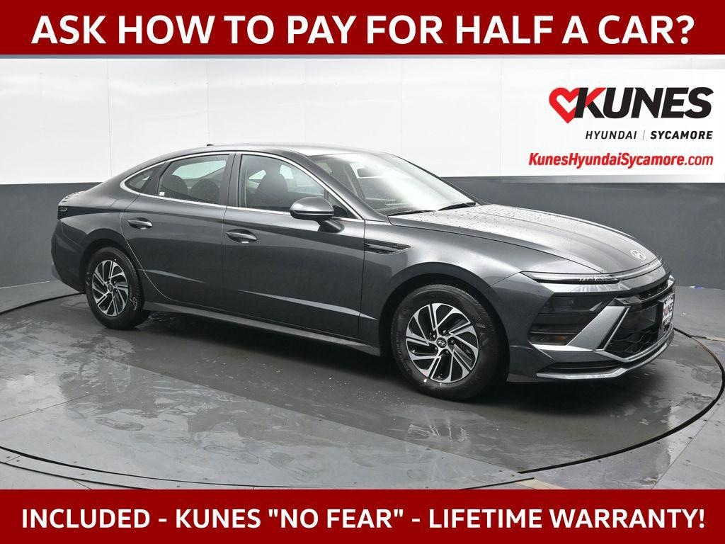 New 2026 Hyundai Sonata Hybrid Blue Sedan