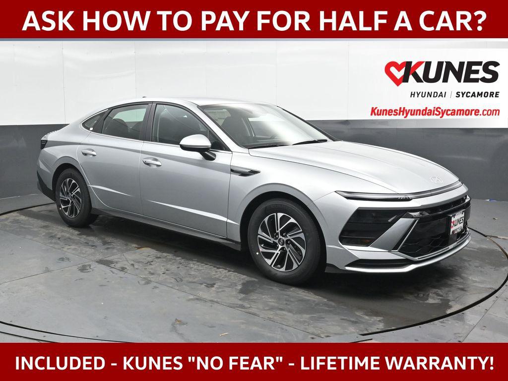 New 2026 Hyundai Sonata Hybrid Blue Sedan