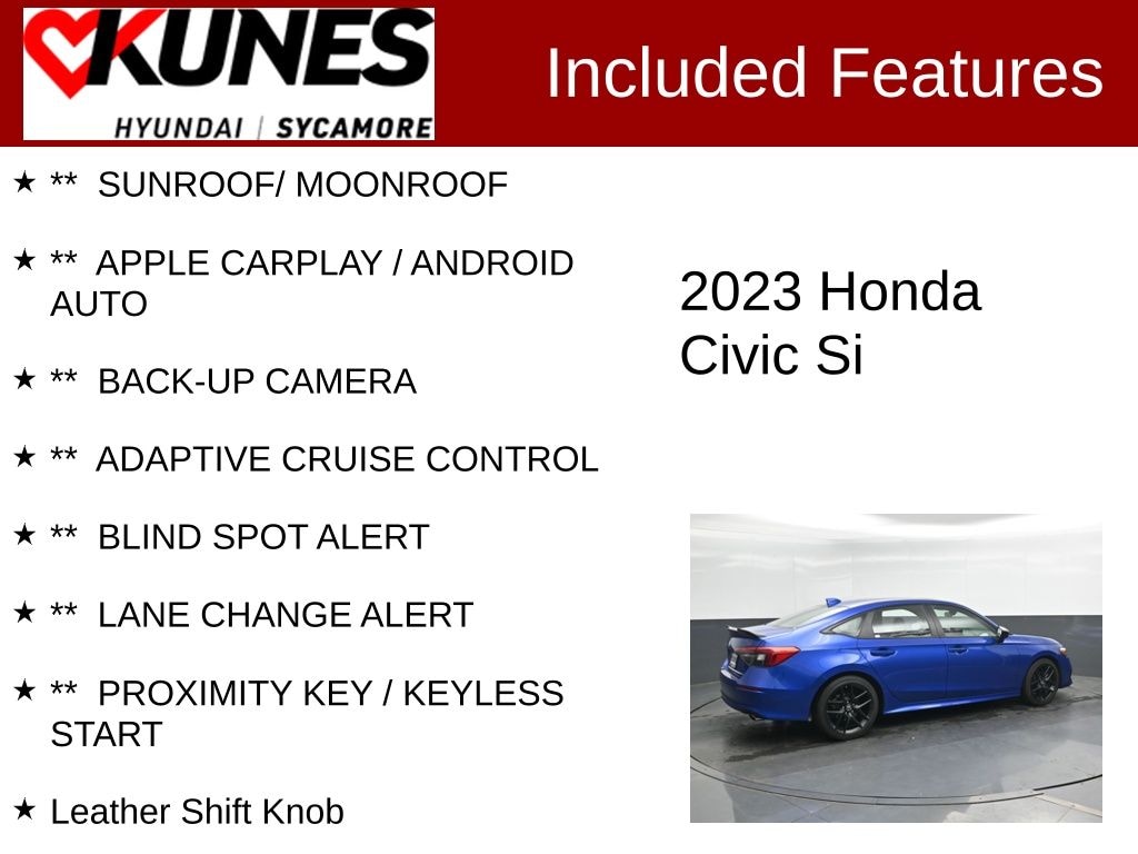 Used 2023 Honda Civic Si Sedan
