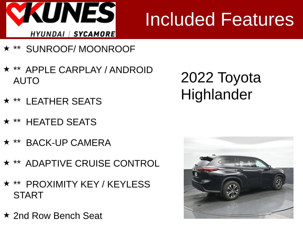 Used 2022 Toyota Highlander XLE SUV