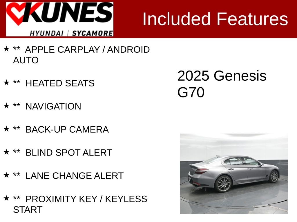 Used 2025 Genesis G70 2.5T Sedan