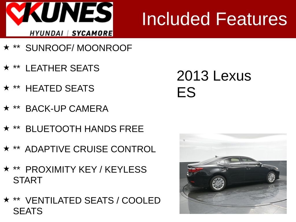 Used 2013 Lexus ES 350 Sedan