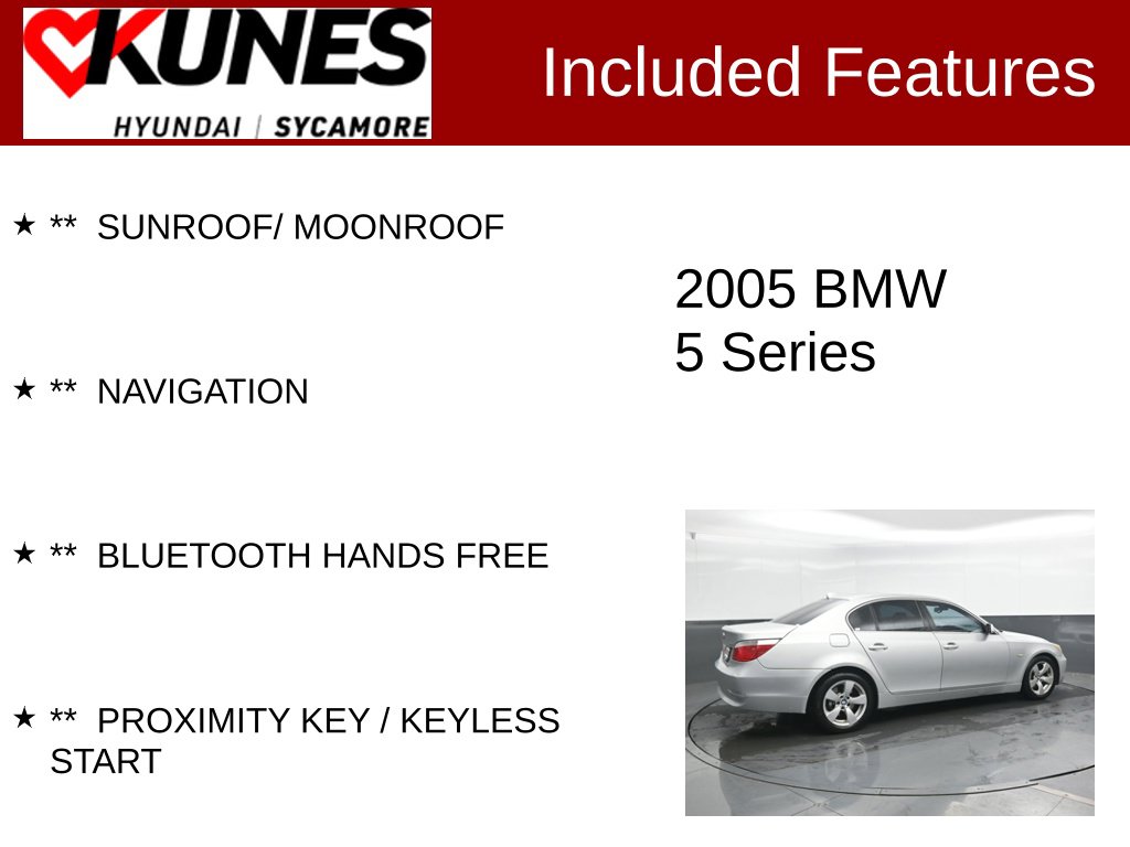 Used 2005 BMW 5 Series 525i Sedan