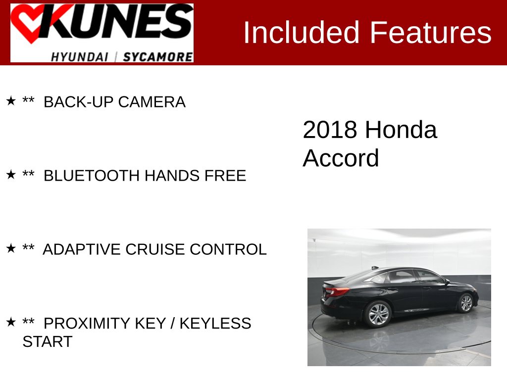 Used 2018 Honda Accord LX Sedan