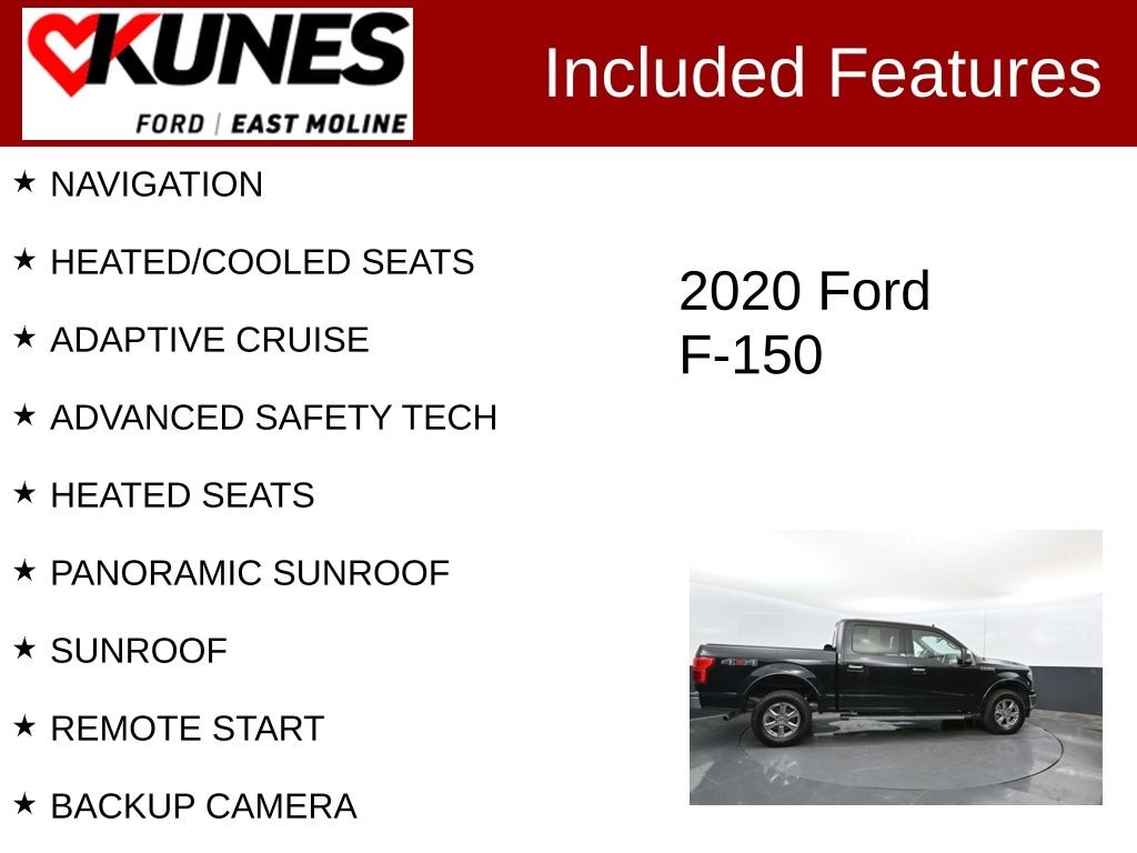 Used 2020 Ford F-150 Lariat Truck SuperCrew Cab