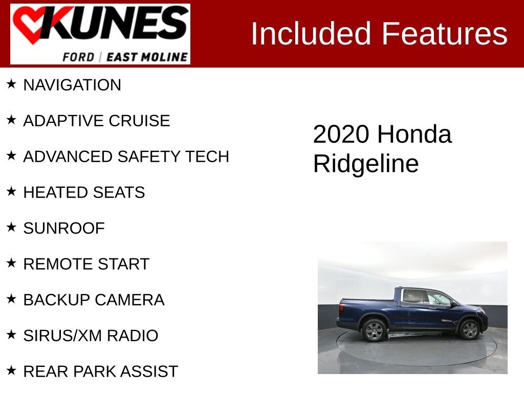 Used 2020 Honda Ridgeline RTL-E Truck Crew Cab