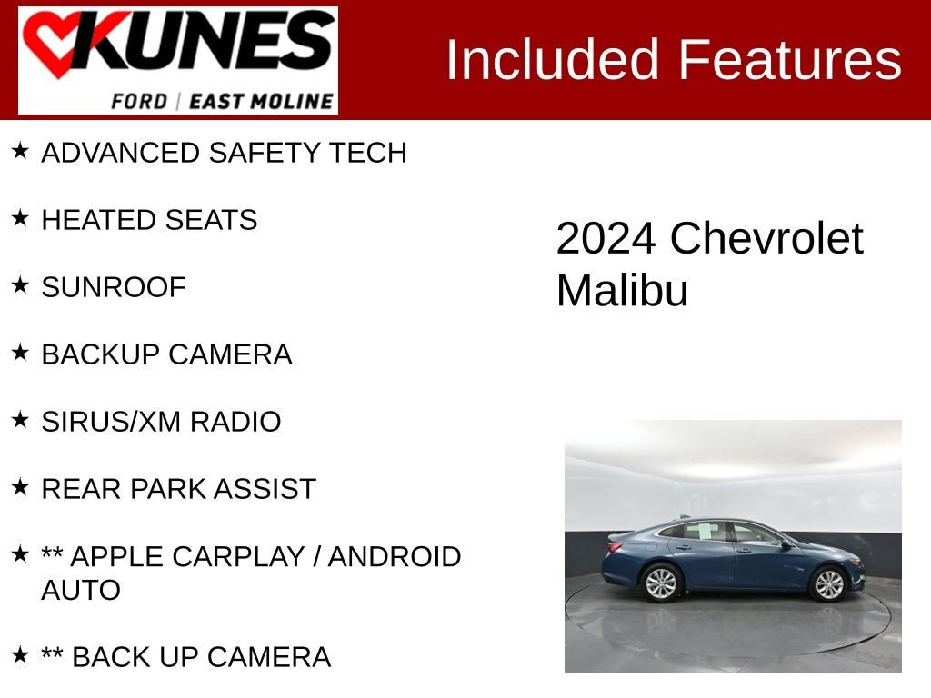 Used 2024 Chevrolet Malibu LT 1LT Sedan