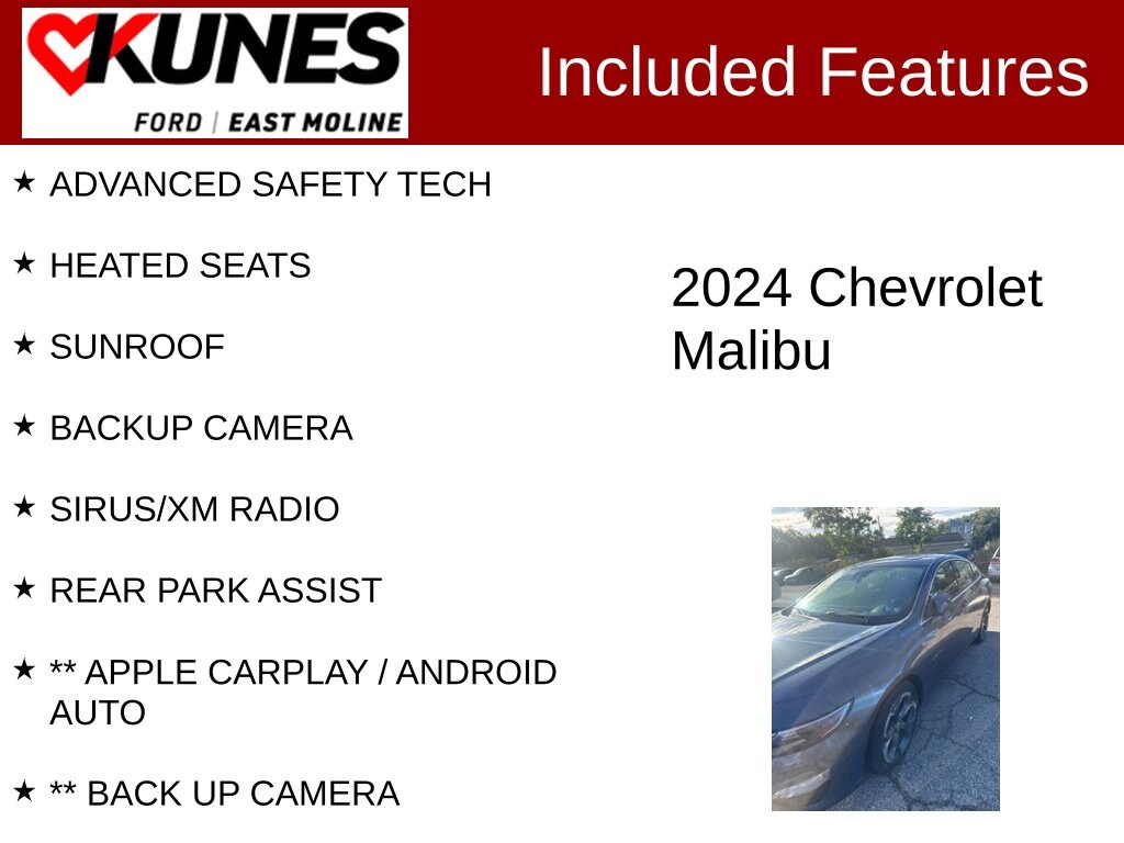 Used 2024 Chevrolet Malibu LT 1LT Sedan