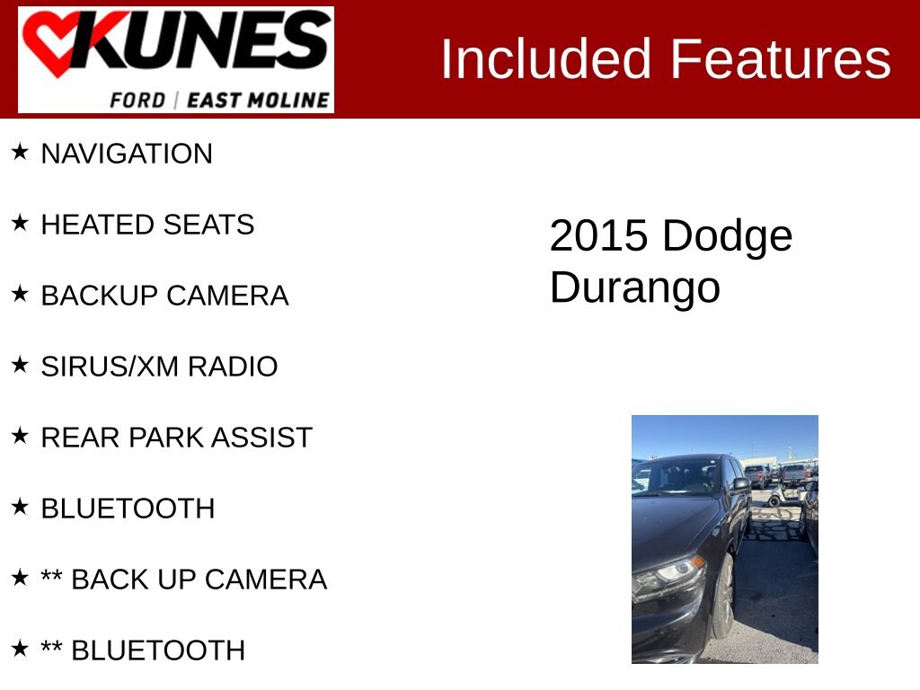 Used 2015 Dodge Durango SXT SUV