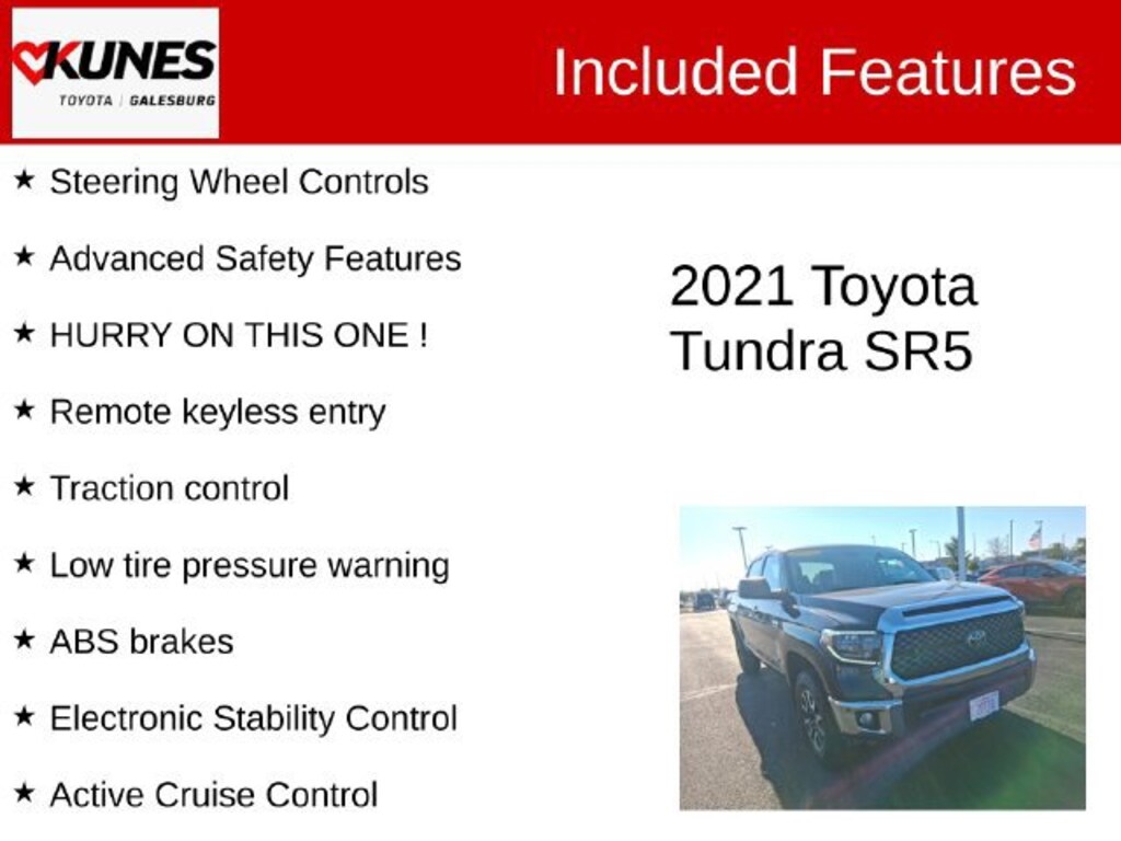 Used 2021 Toyota Tundra SR5 5.7L V8 Truck CrewMax