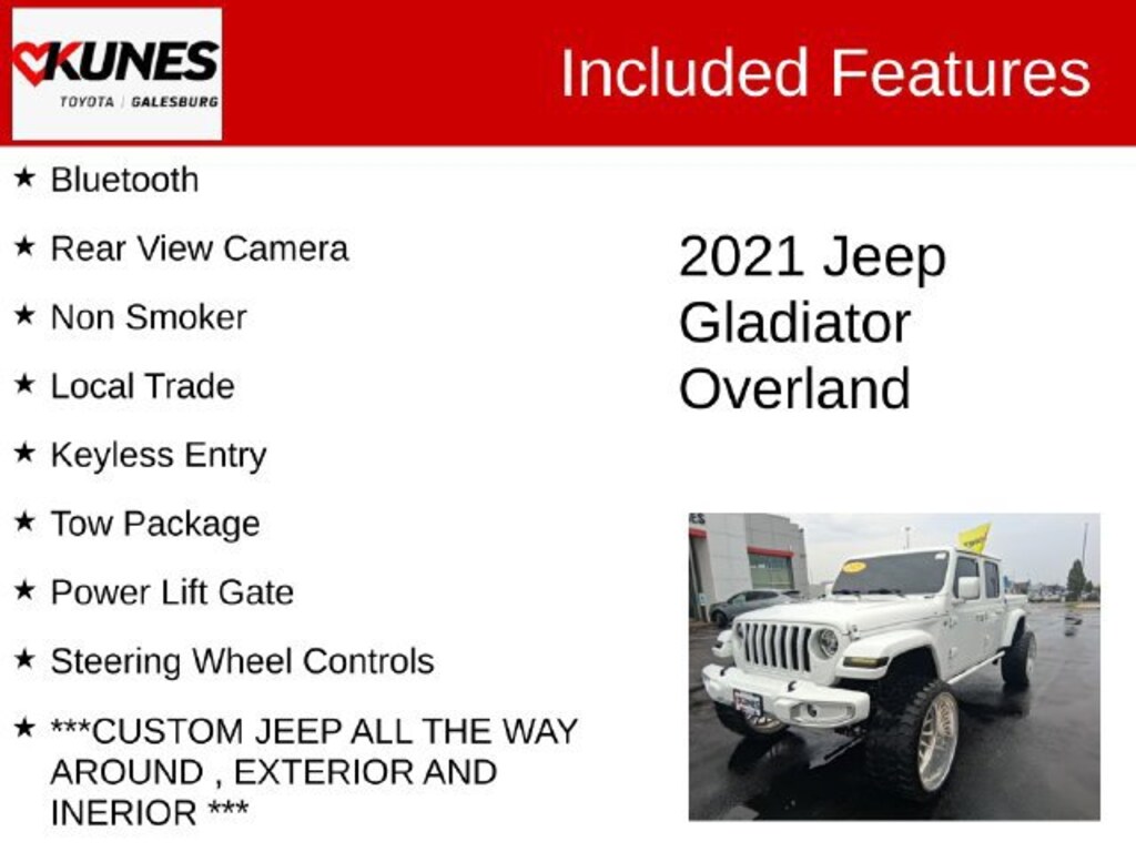 Used 2021 Jeep Gladiator Overland Truck Crew Cab
