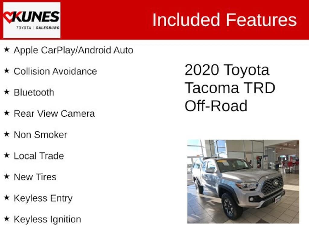 Used 2020 Toyota Tacoma TRD Off Road V6 Truck Access Cab
