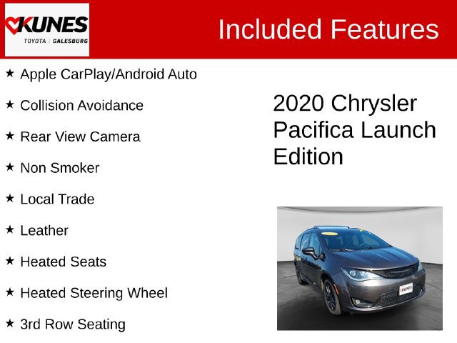 Used 2020 Chrysler Pacifica AWD LAUNCH EDITION with VIN 2C4RC3BG7LR273943 for sale in Galesburg, IL