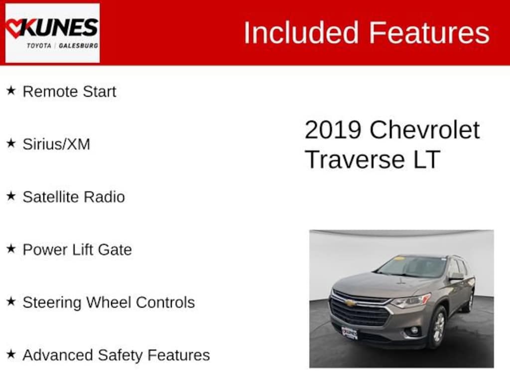 Used 2019 Chevrolet Traverse LT Cloth w/1LT SUV