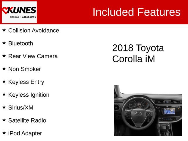 Used 2018 Toyota Corolla iM Base Hatchback