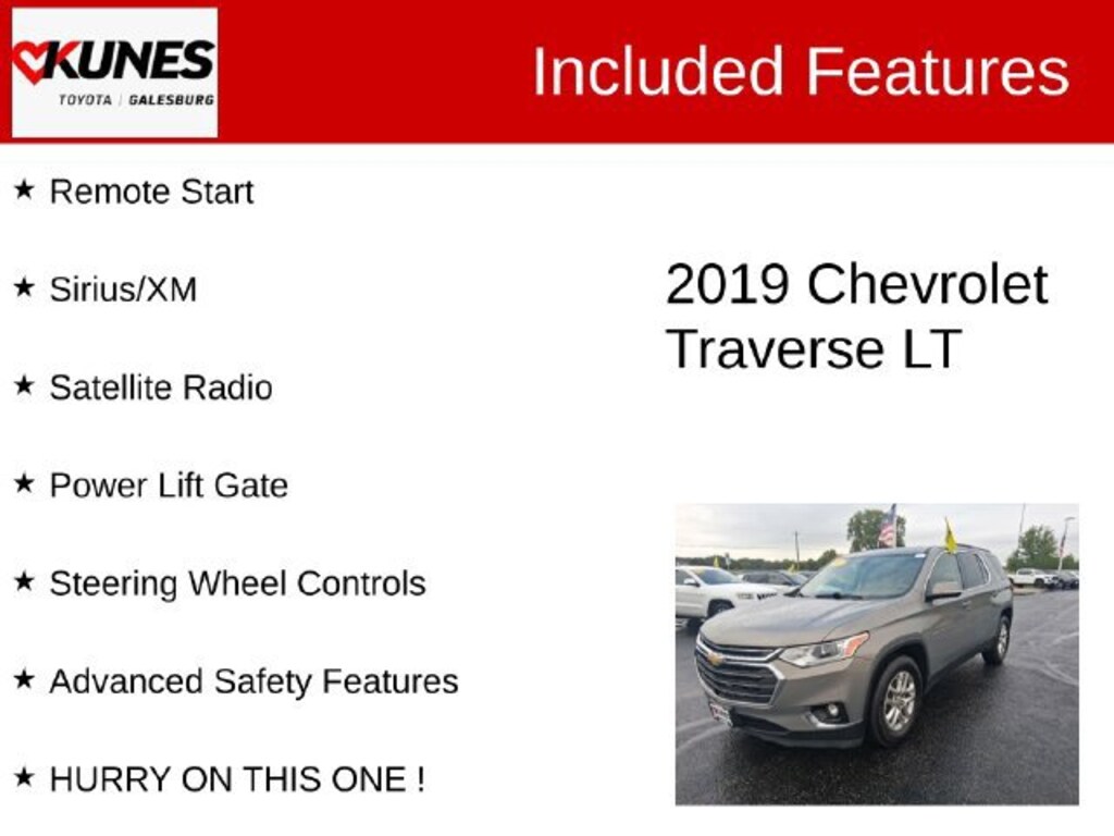 Used 2019 Chevrolet Traverse LT Cloth w/1LT SUV