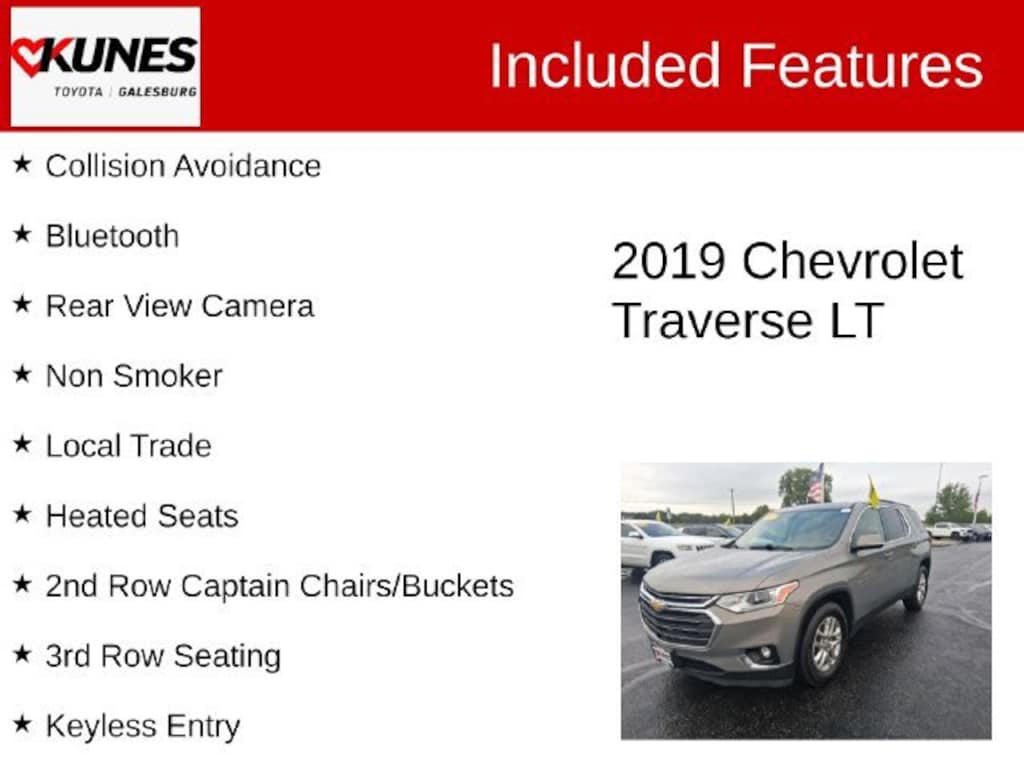 Used 2019 Chevrolet Traverse LT Cloth w/1LT SUV