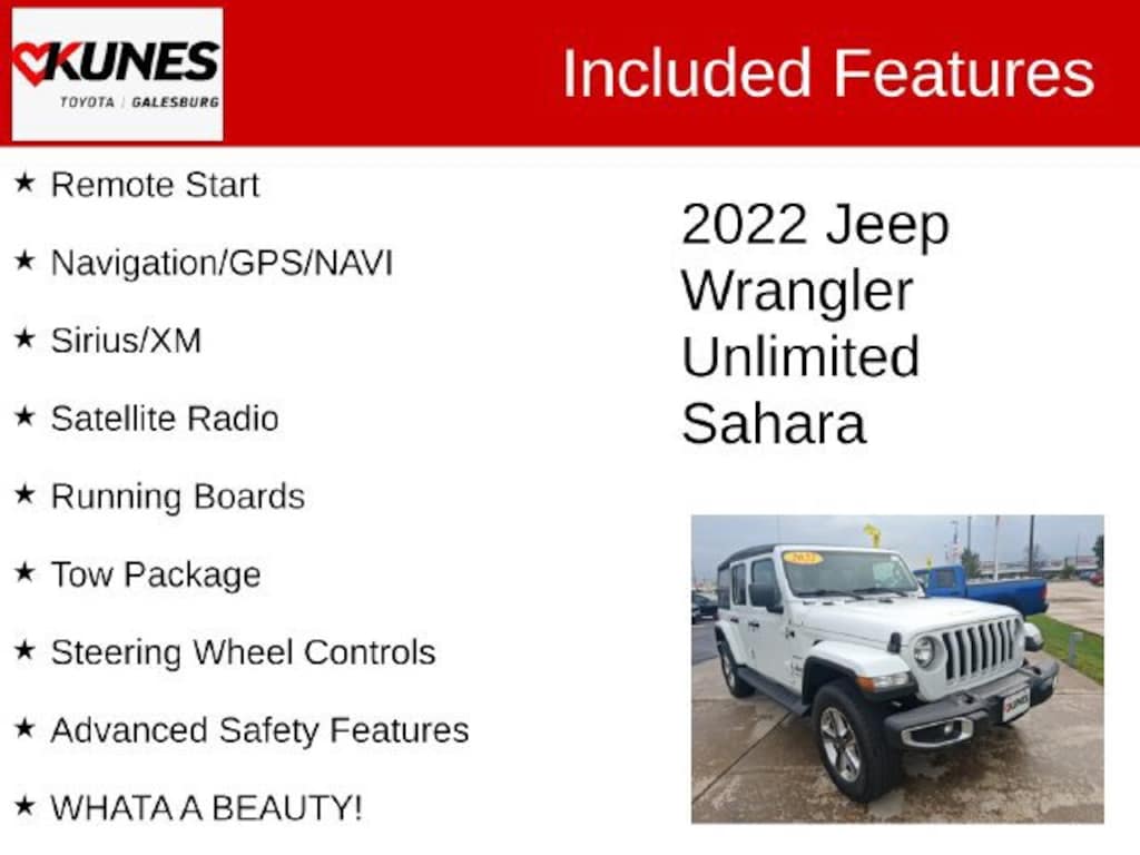 Used 2022 Jeep Wrangler Unlimited Sahara SUV