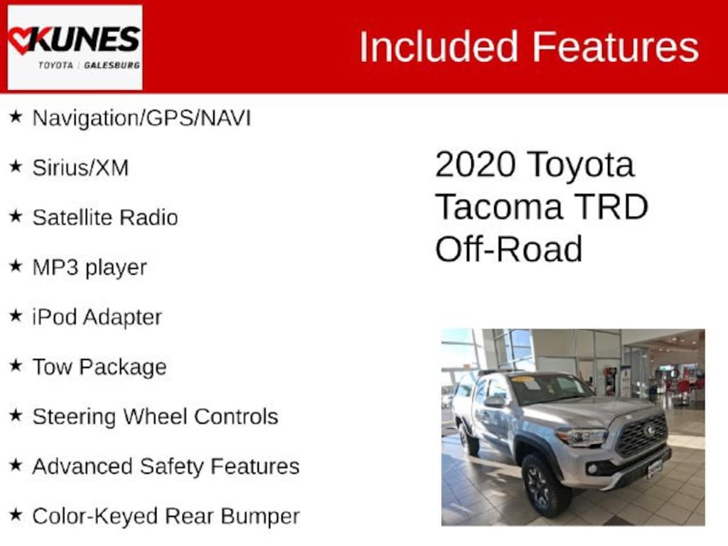 Used 2020 Toyota Tacoma TRD Off Road V6 Truck Access Cab