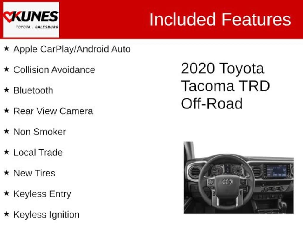 Used 2020 Toyota Tacoma TRD Off Road V6 Truck Access Cab