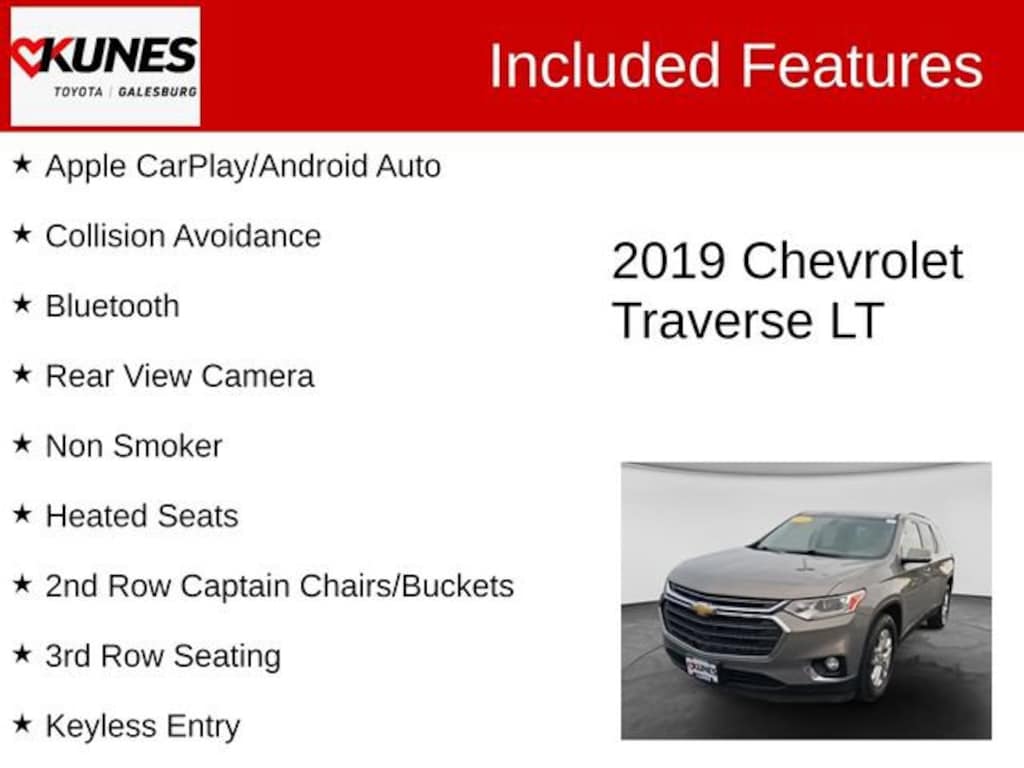 Used 2019 Chevrolet Traverse LT Cloth w/1LT SUV