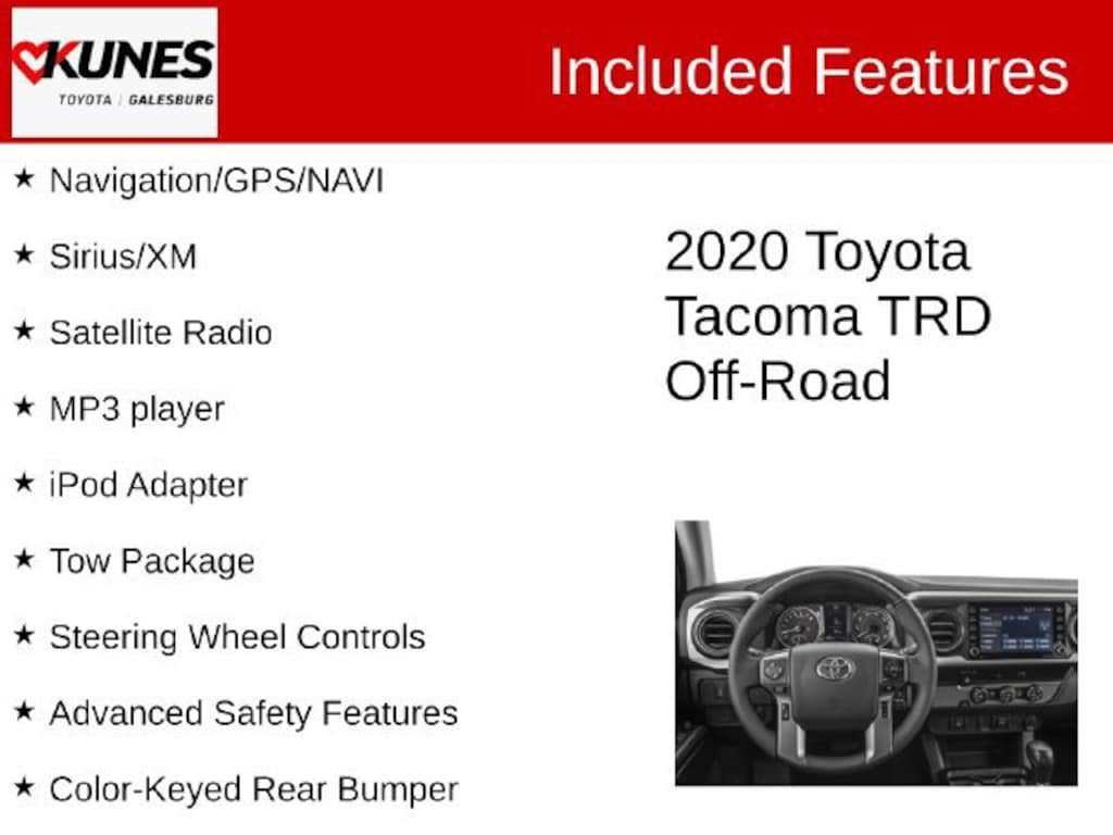 Used 2020 Toyota Tacoma TRD Off Road V6 Truck Access Cab