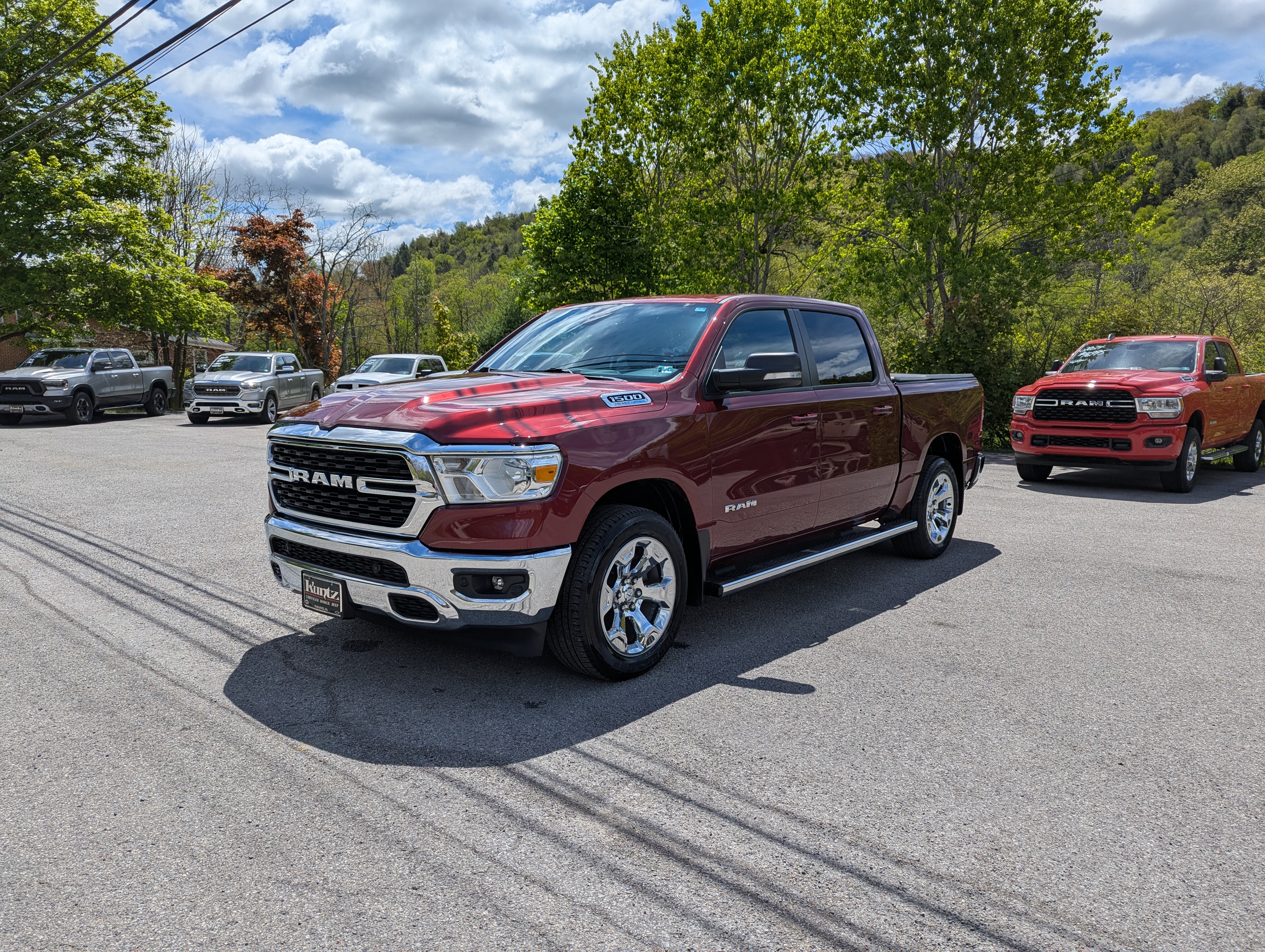Featured Used 2022 Ram 1500 Bighorn Crew Cab 4x4 Truck Crew Cab 1C6SRFFT1NN380552 for Sale in Mahaffey, PA