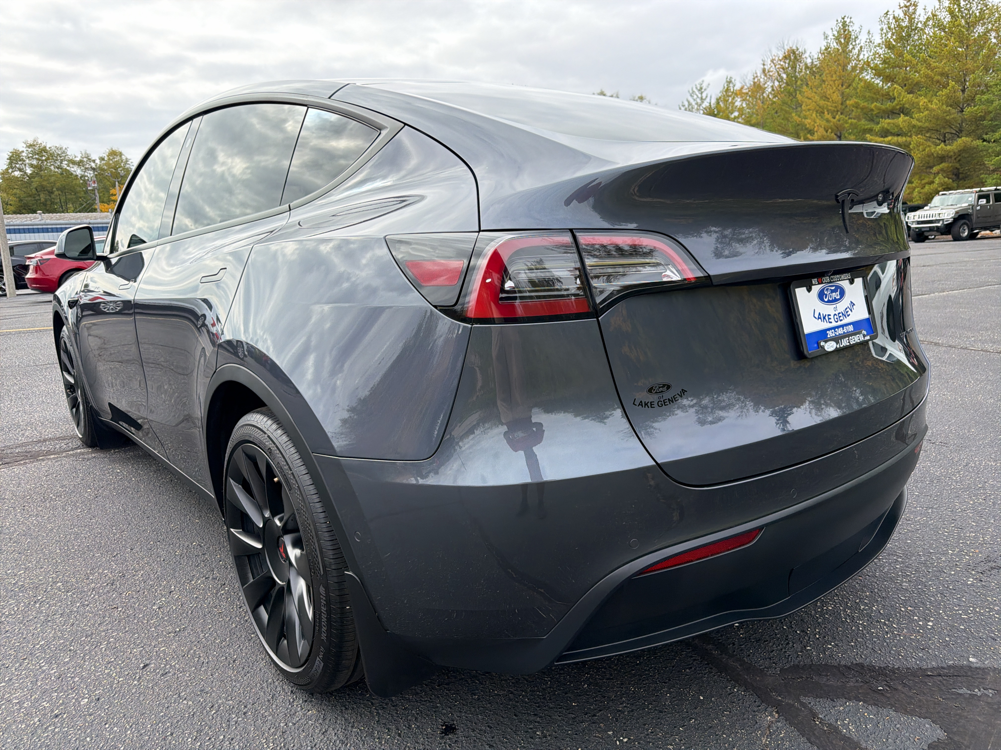 Used 2021 Tesla Model Y Long Range with VIN 5YJYGDEE7MF125501 for sale in Lake Geneva, WI