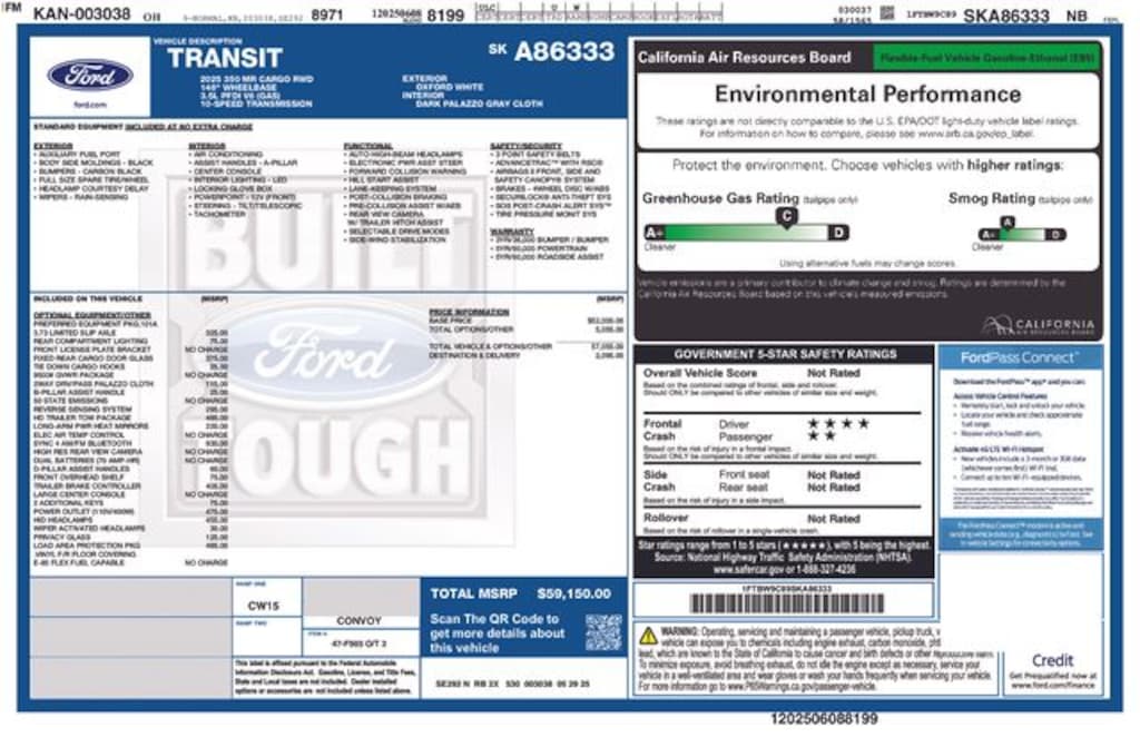 New 2025 Ford Transit-350 Base Van Medium Roof Van