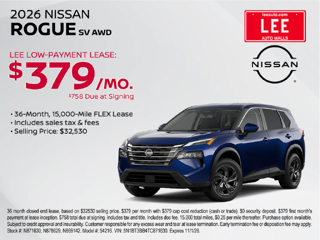 New 2026 Nissan Rogue Platinum SUV