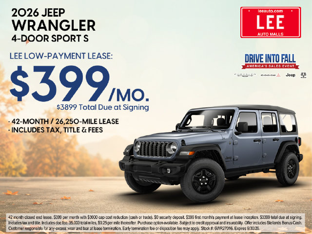 New 2027 Jeep Wrangler 2-DOOR SPORT Sport Utility