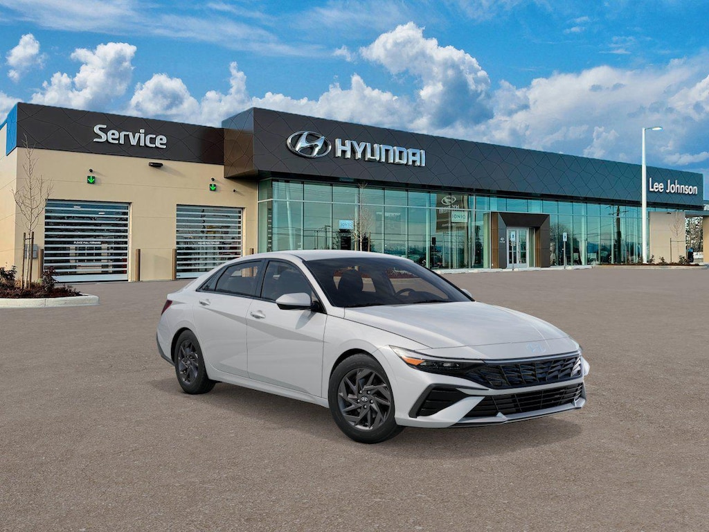 New 2026 Hyundai Elantra Hybrid Blue Sedan