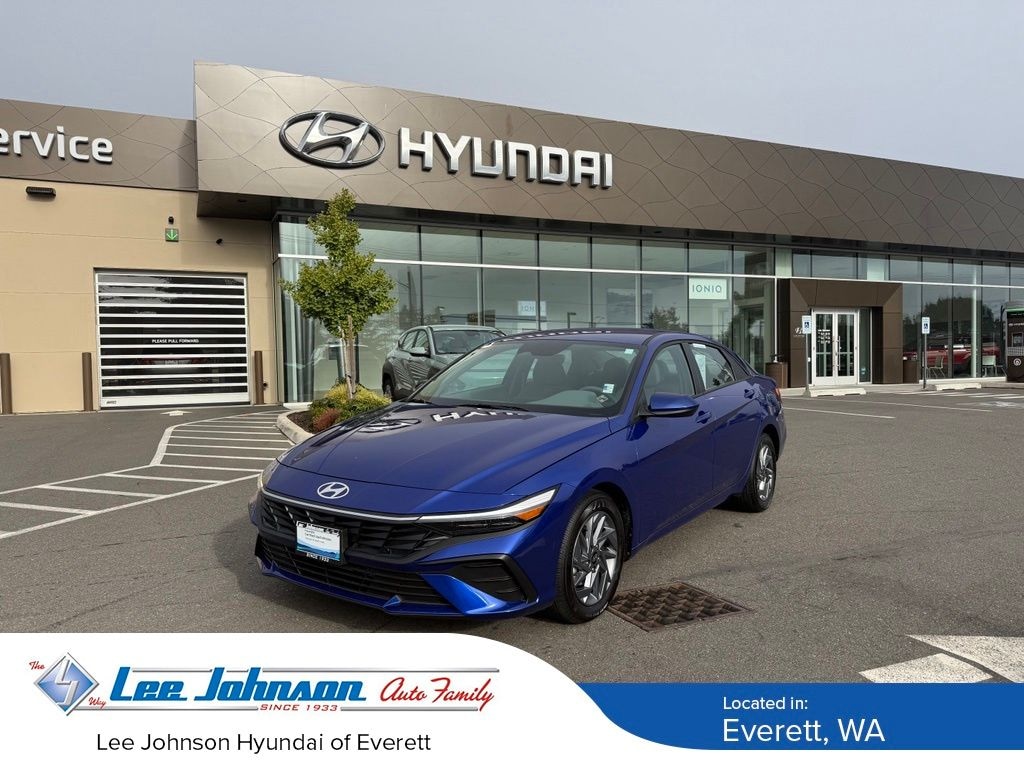 Certified 2026 Hyundai Elantra Hybrid Blue Sedan