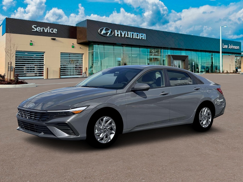 New 2026 Hyundai Elantra Hybrid Blue Sedan