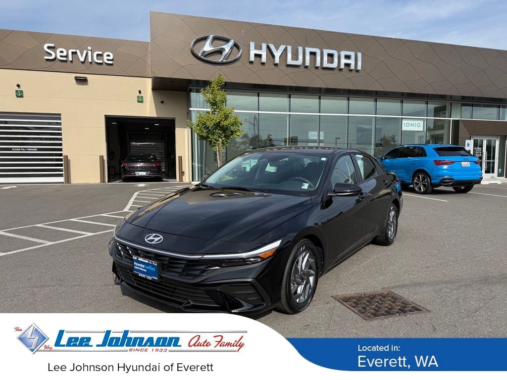 Certified 2025 Hyundai Elantra Hybrid Blue Sedan