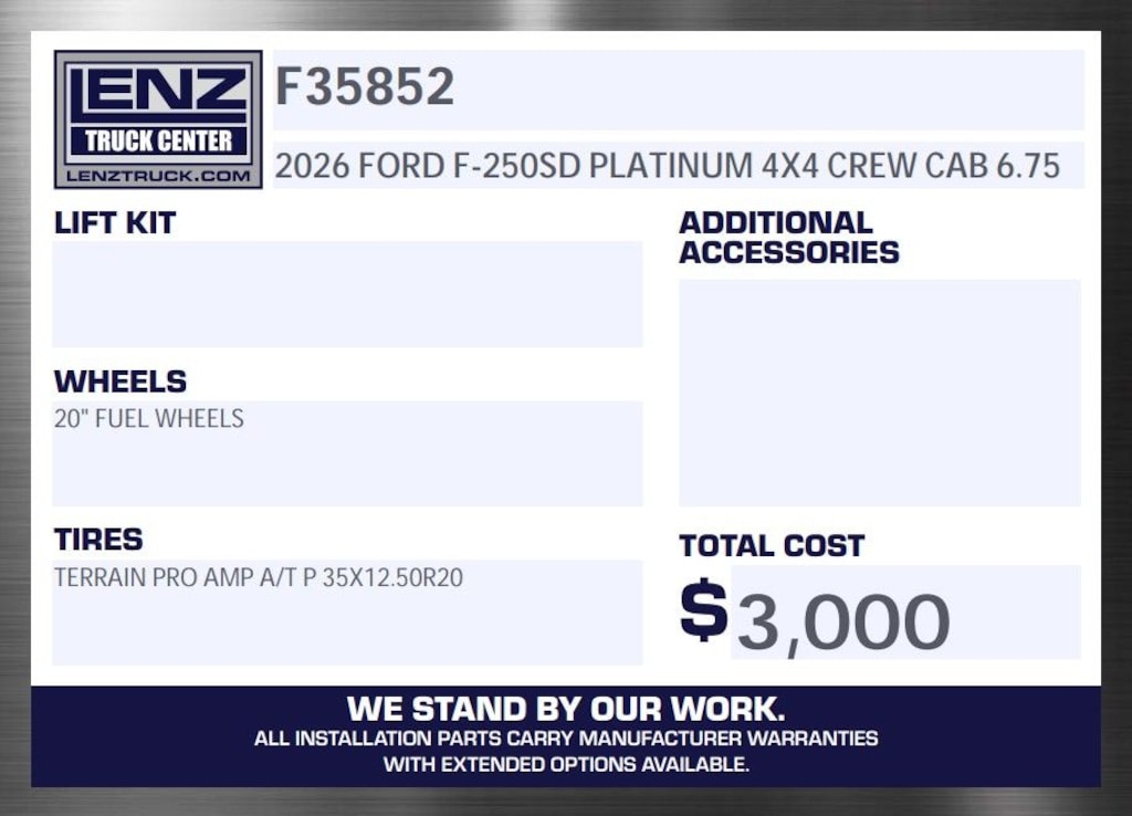 Used 2026 Ford F-250SD 4x4 Crew Cab Platinum Truck