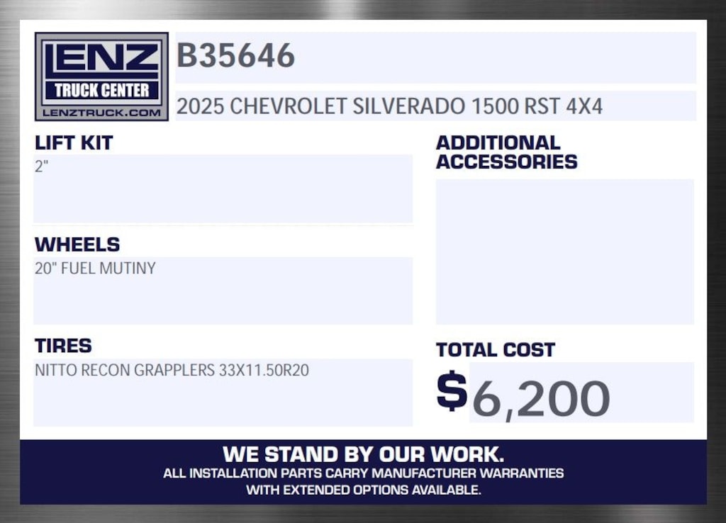 Used 2025 Chevrolet Silverado 1500 4x4 Crew Cab RST Truck